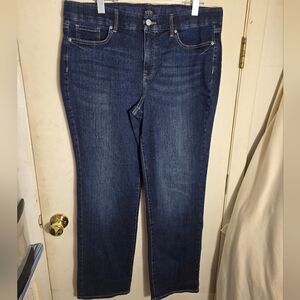 Women's NYDJ Not Your Daughters Jeans Waist Match Blue Lift Tuck Jeans XL